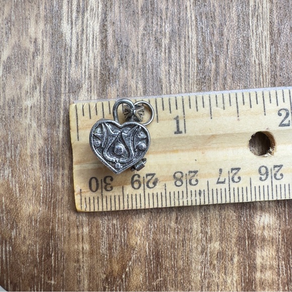 Necklace heart Pendant MARKED aa 925 Trinket Charm Locket Box sterling silver - Picture 2 of 7